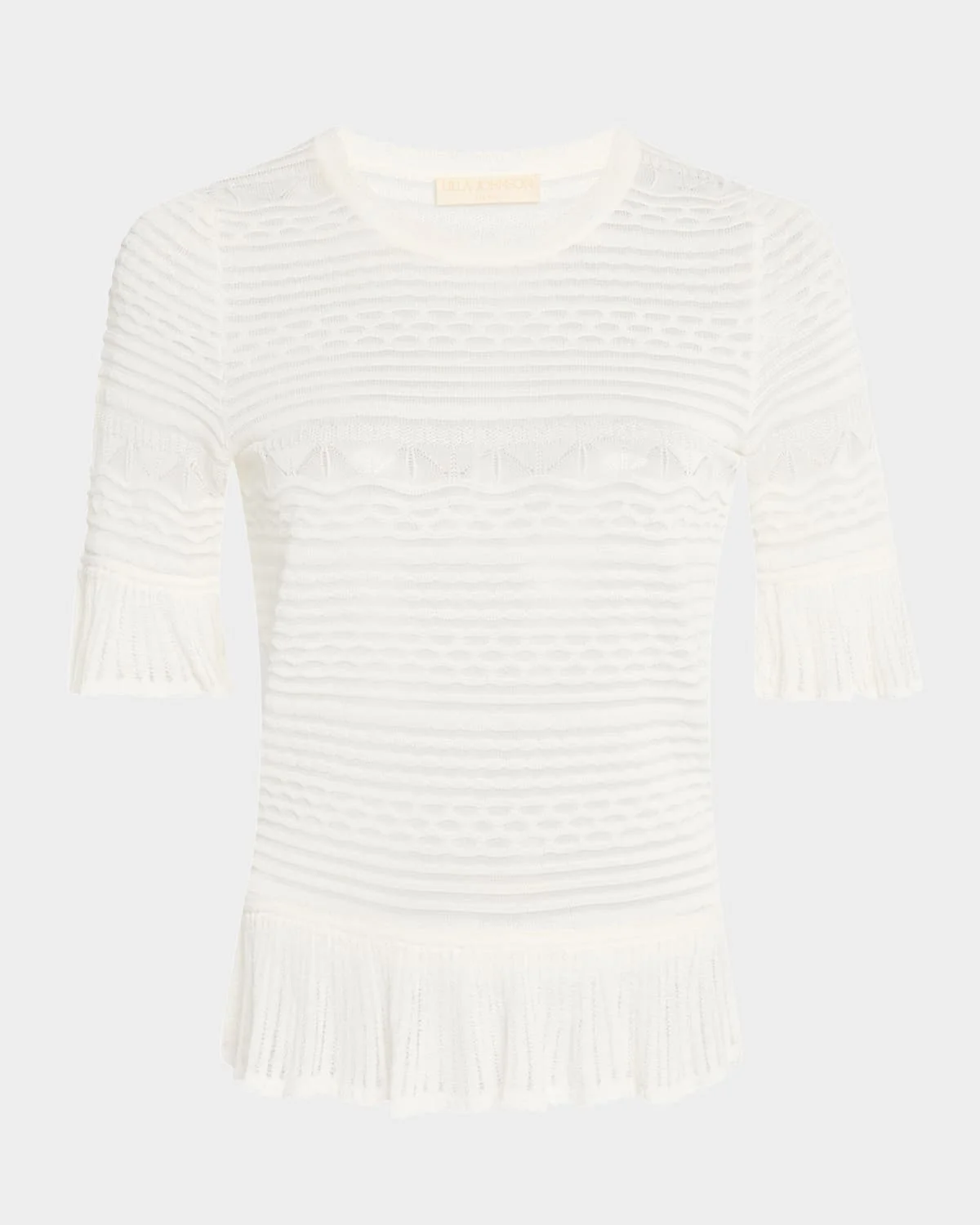 Flora Semi-Sheer Textural Knit Top - 1