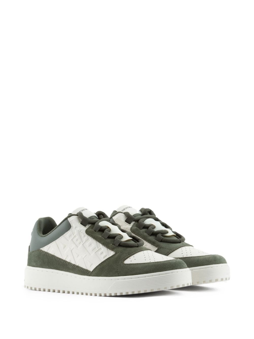 logo-debossed panelled sneakers - 2