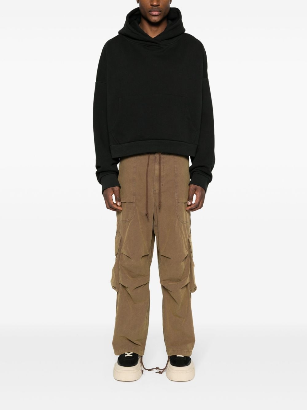 drop-shoulder cotton hoodie - 2