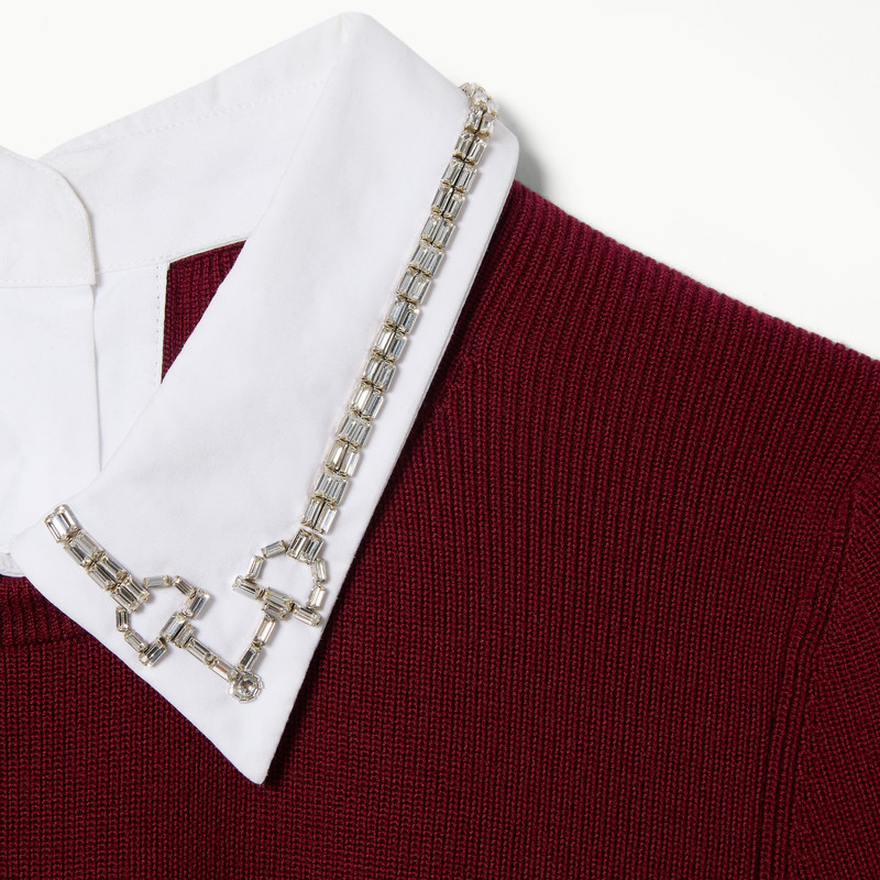 Wool sweater with crystal Horsebit 7