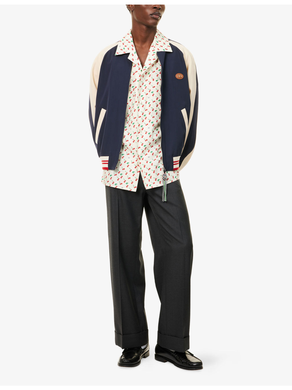 Cat-Patch Raglan-Sleeves Wool And Cotton Jacket - 2