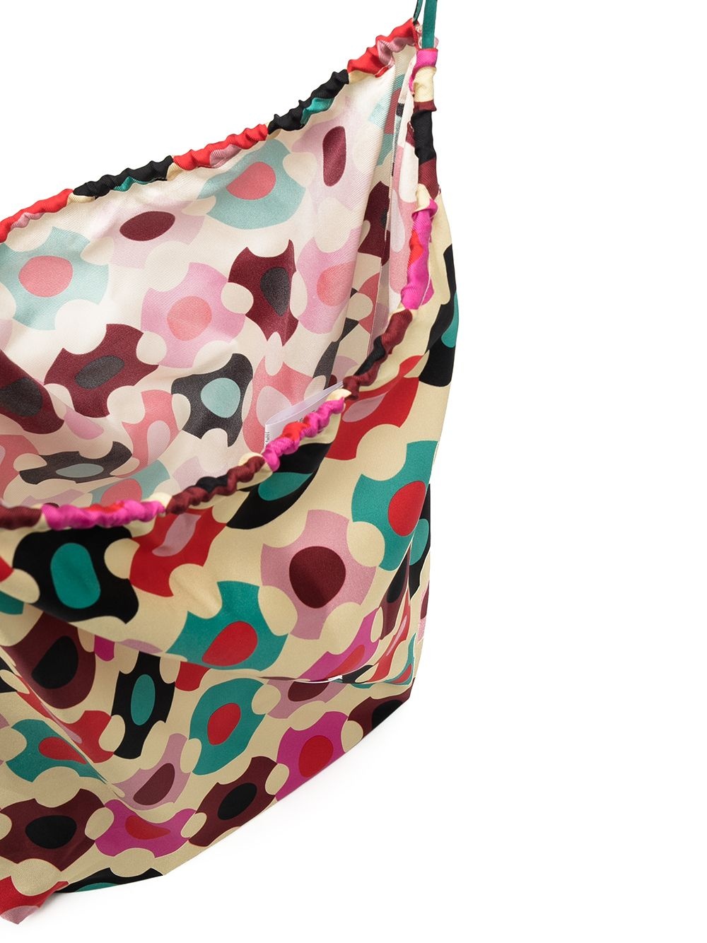 geometric logo silk bucket bag - 5