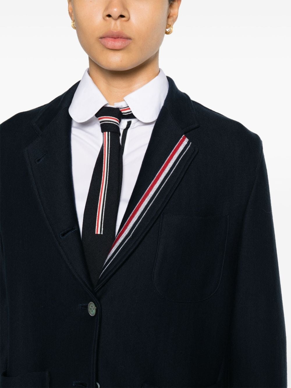 RWB-tab jersey blazer - 5