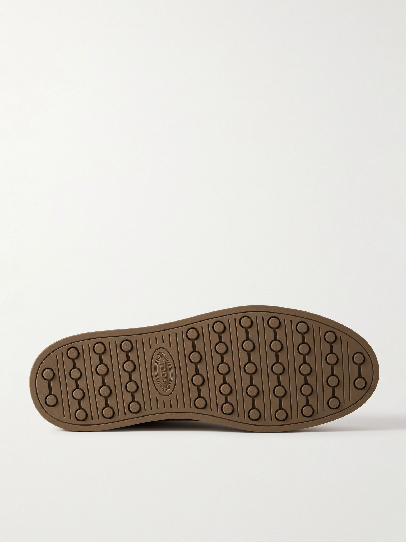 Allacciata Cassetta Rubber-Trimmed Suede Sneakers Brown - 3