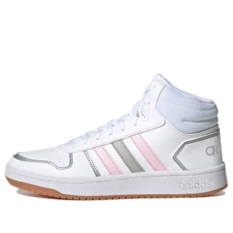 (WMNS) adidas neo Hoops 2.0 Mid 'White Pink Gray' FY6020 - 1