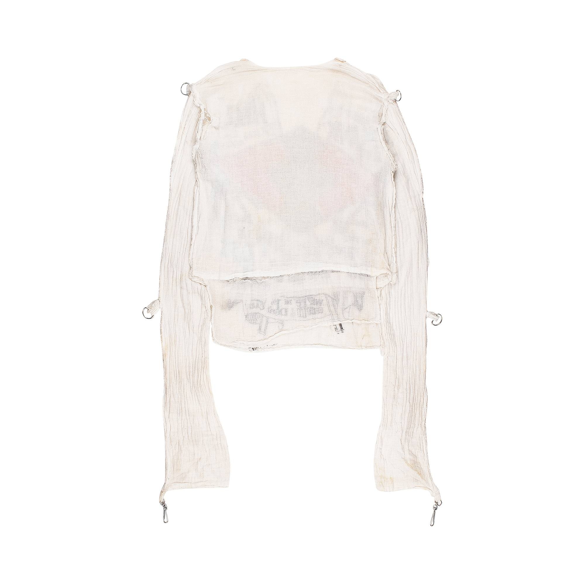 Pre-Owned Vivienne Westwood Vintage 1970's Original Punk Gang Muslin Shirt 'Cream' - 3