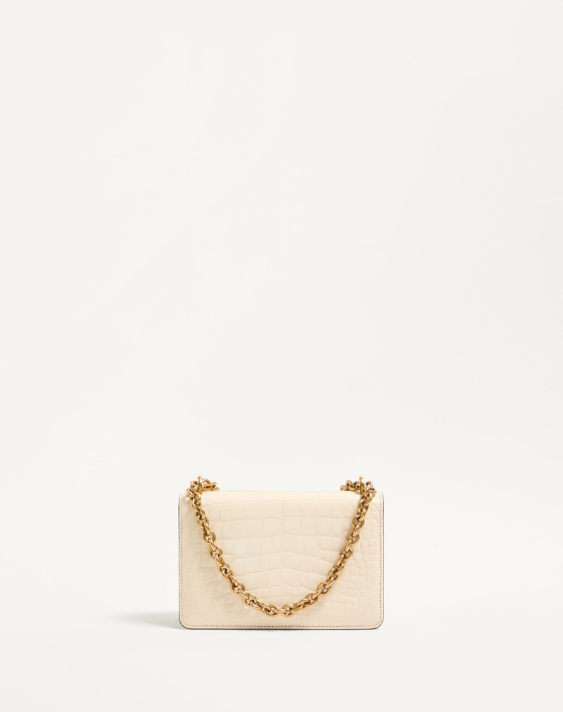 VALENTINO GARAVANI VAIN SMALL SHOULDER BAG IN CROCODILE LEATHER 4