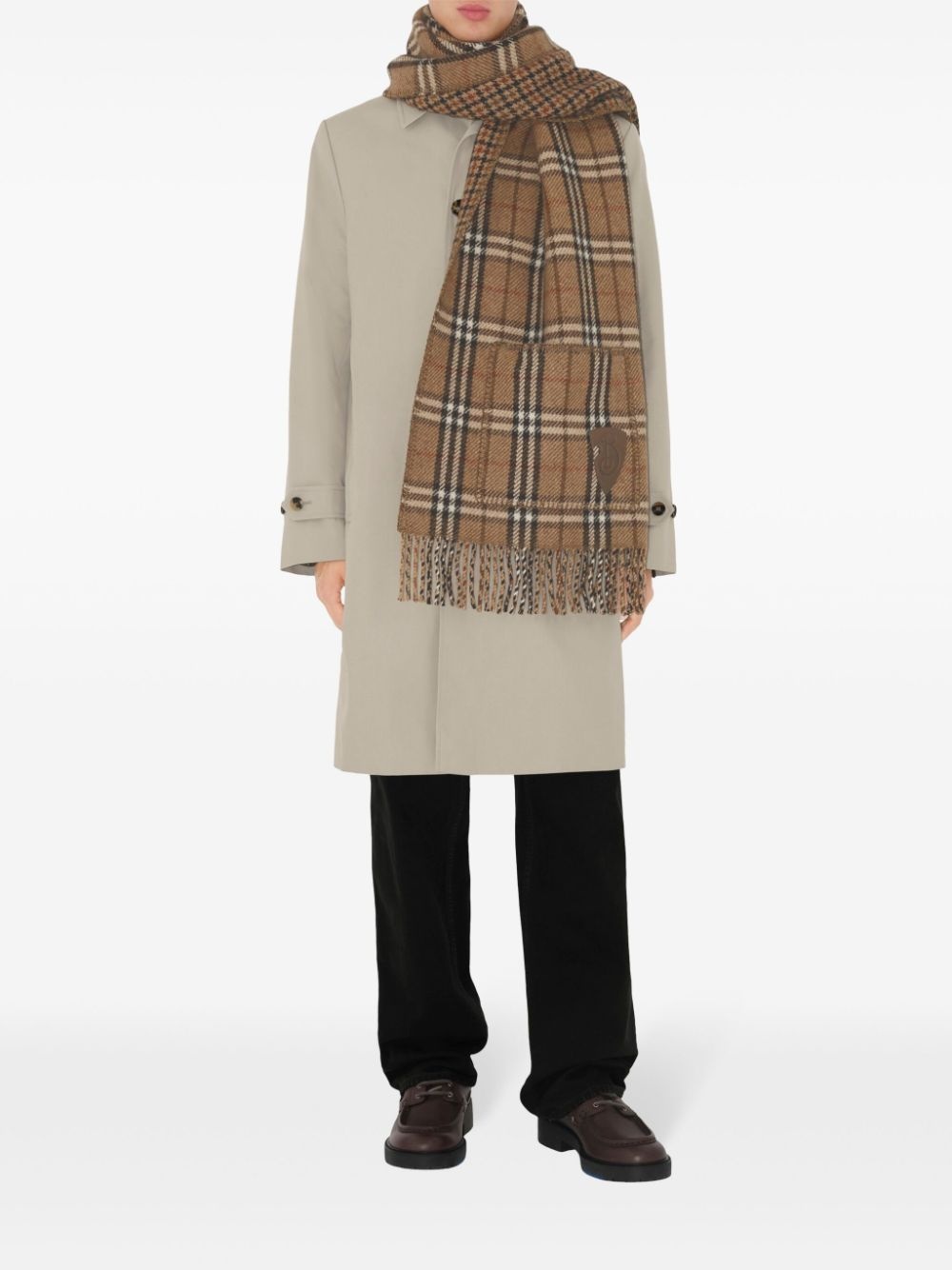 checked reversible scarf - 5