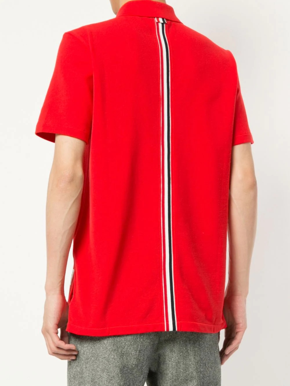 center-back stripe polo shirt - 4