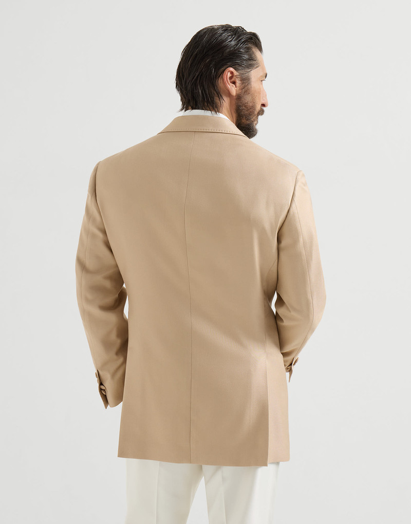 Silk diagonal one-and-a-half breasted tuxedo jacket with peak lapels 3