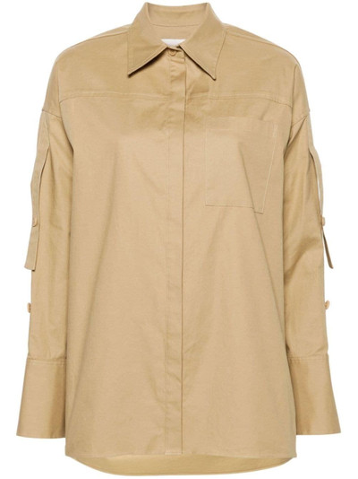 3.1 Phillip Lim gathered-sleeves cotton shirt outlook