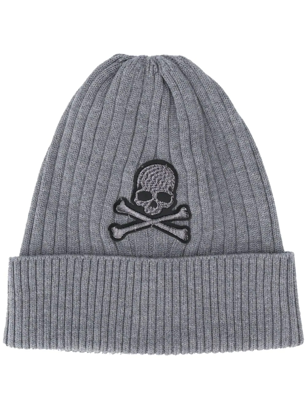 skull patch beanie - 1