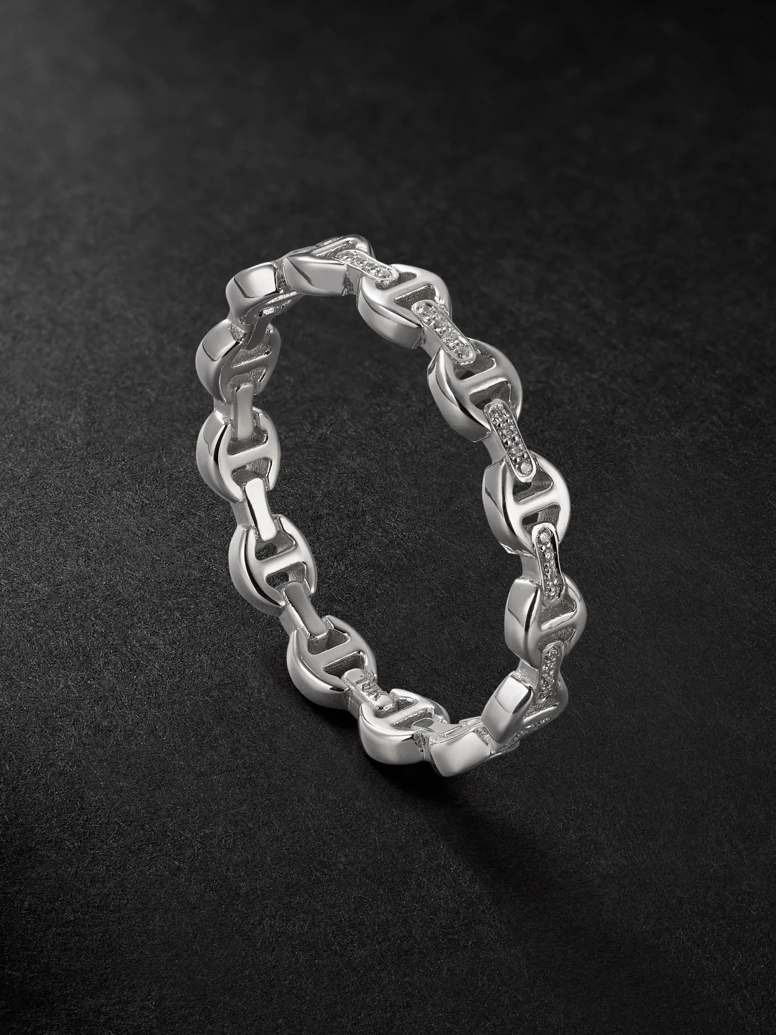Micro Dame II 18-Karat White Gold Diamond Ring Silver - 1