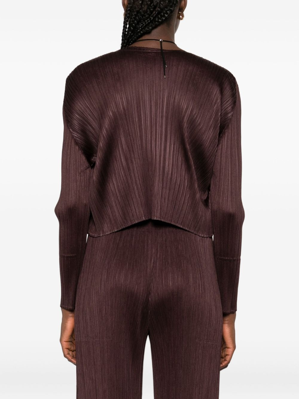 pleated cardigan - 4