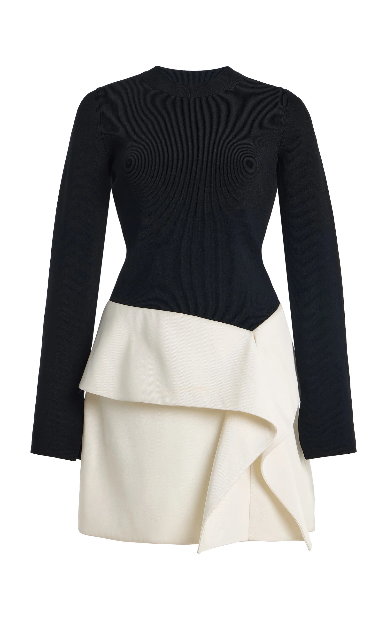 Noel Draped Crepe Mini Dress - 1
