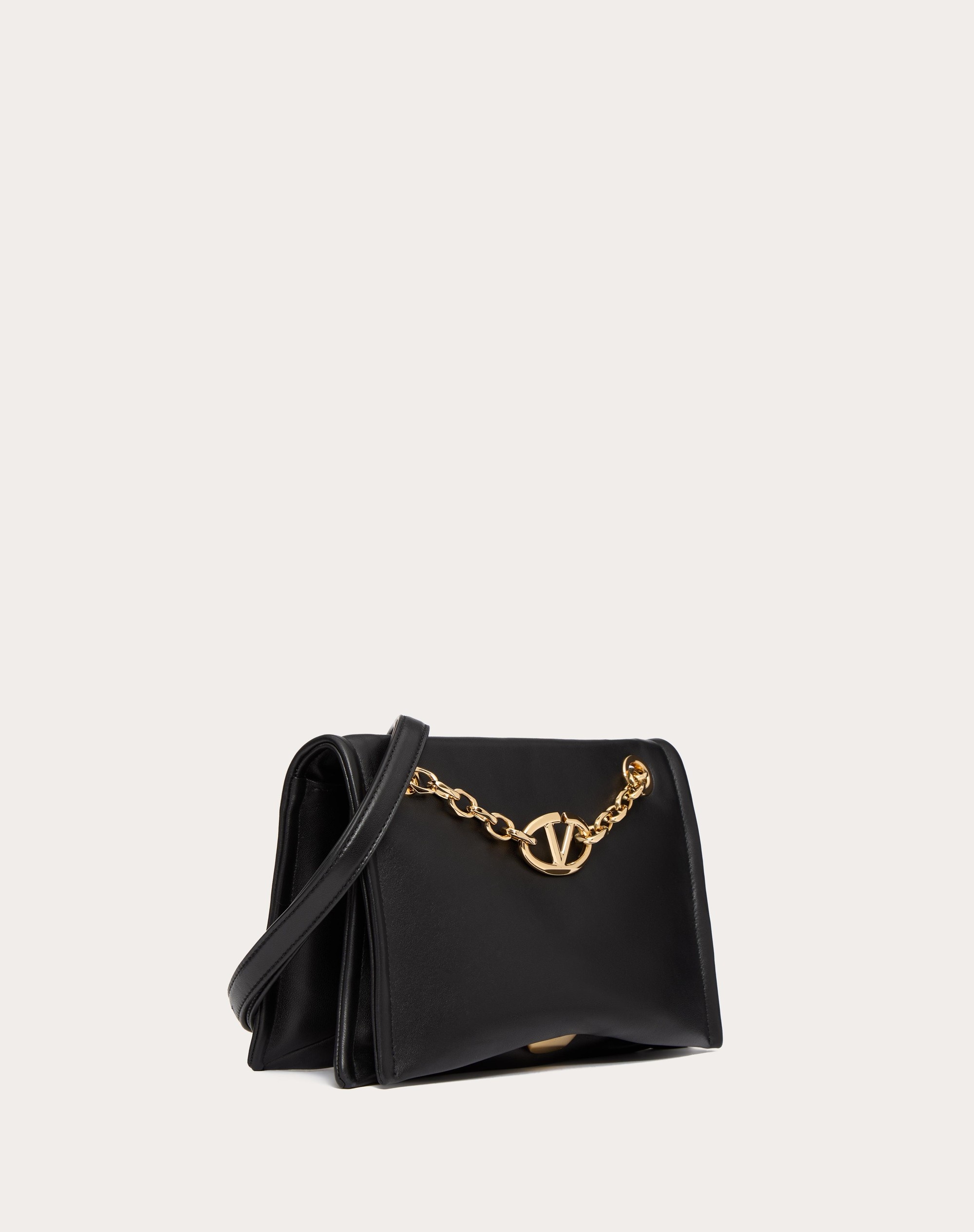 VLOGO CHAIN NAPPA LEATHER SHOULDER BAG WITH CHAIN - 2