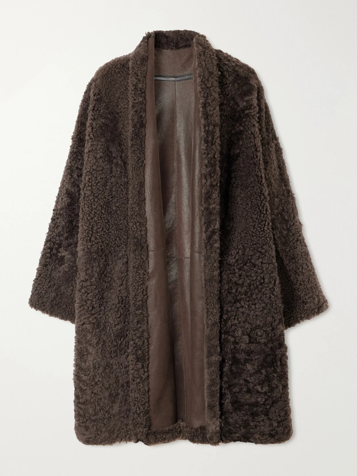 Reversible Full-grain Leather-trimmed Shearling Coat - 1