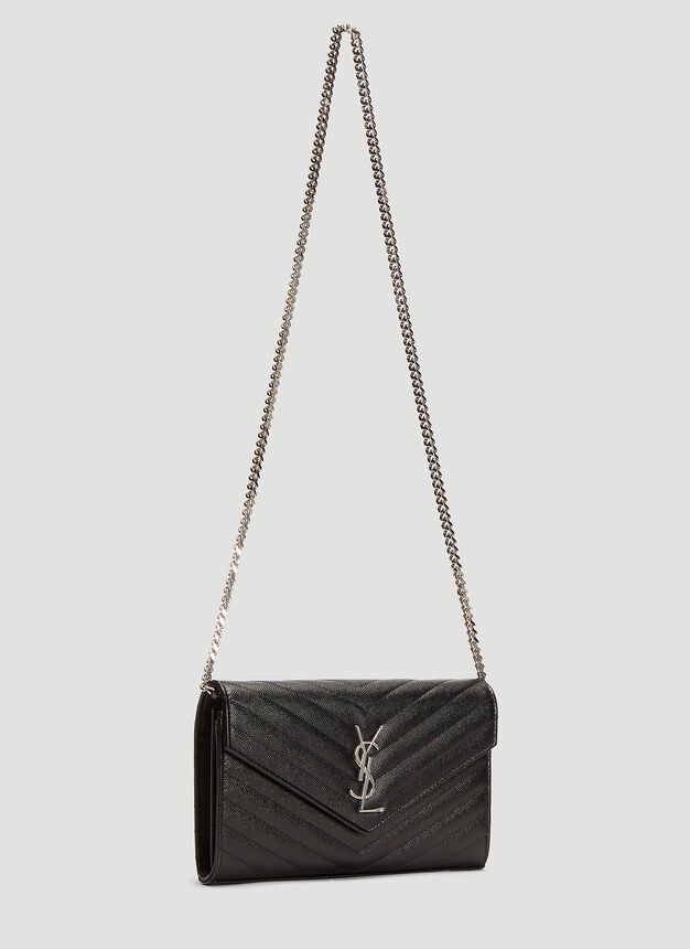 YSL Monogrammed Wallet Bag in Black - 3