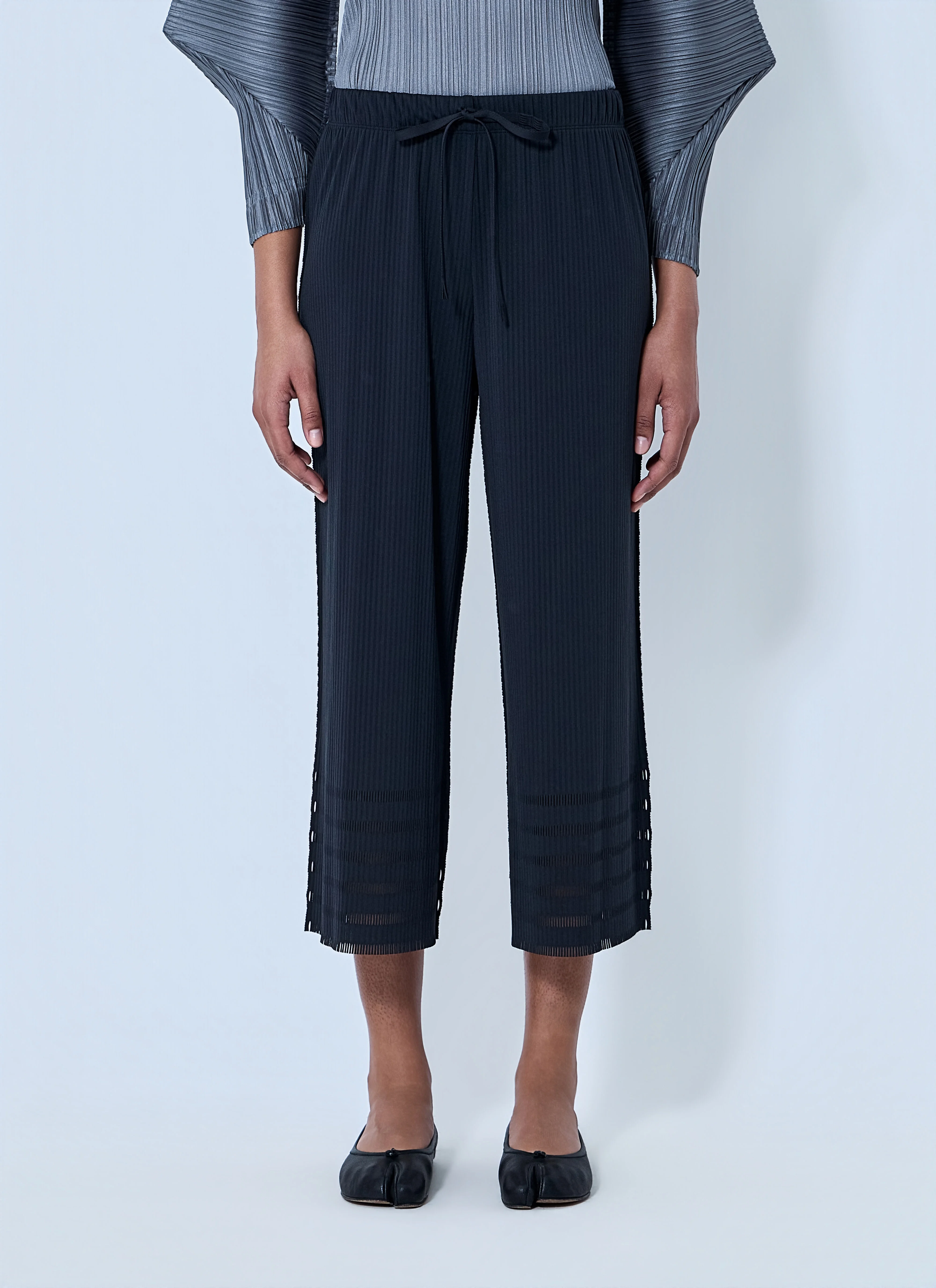 Pleated Wide-Leg Trousers - 1