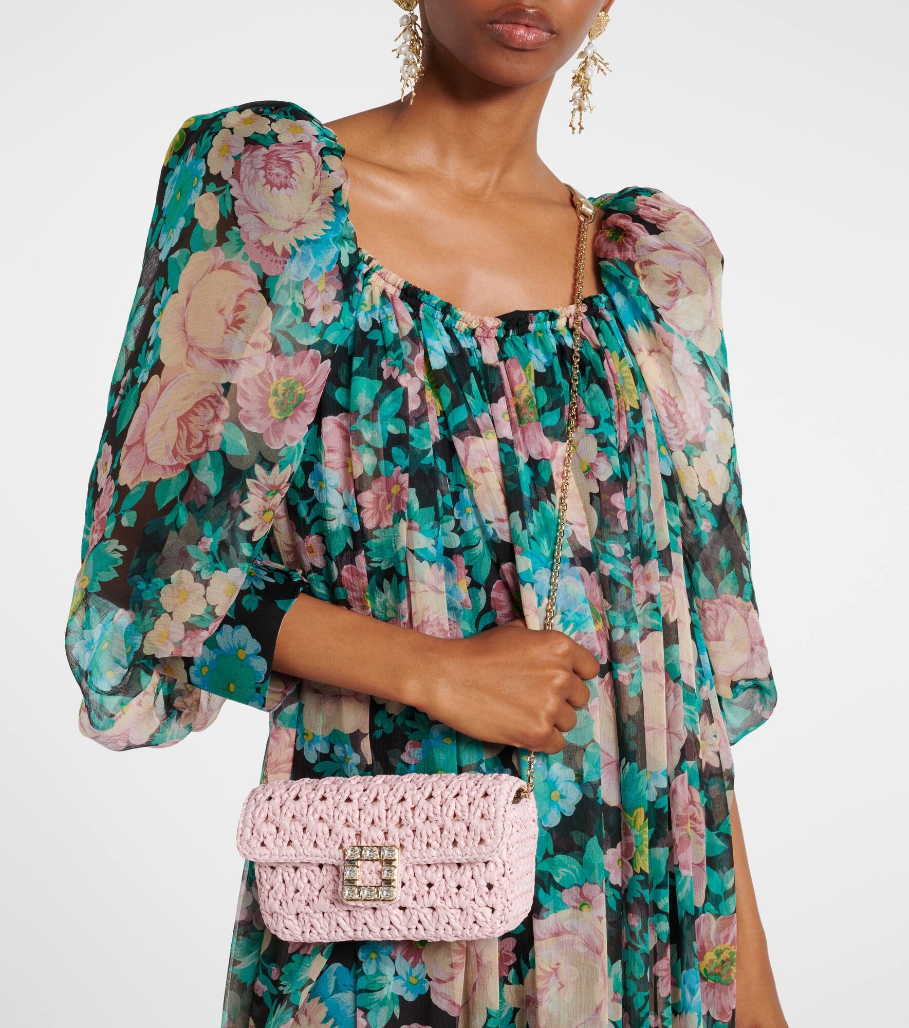 Jeu De Fille embellished raffia clutch - 6