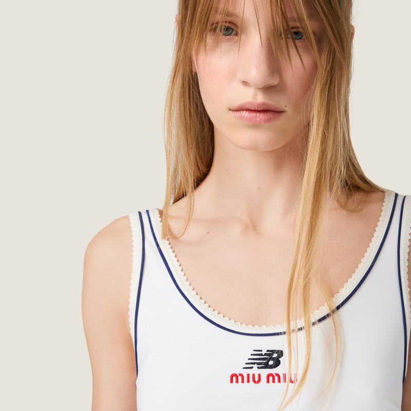Stretch technical jersey mini-dress 4