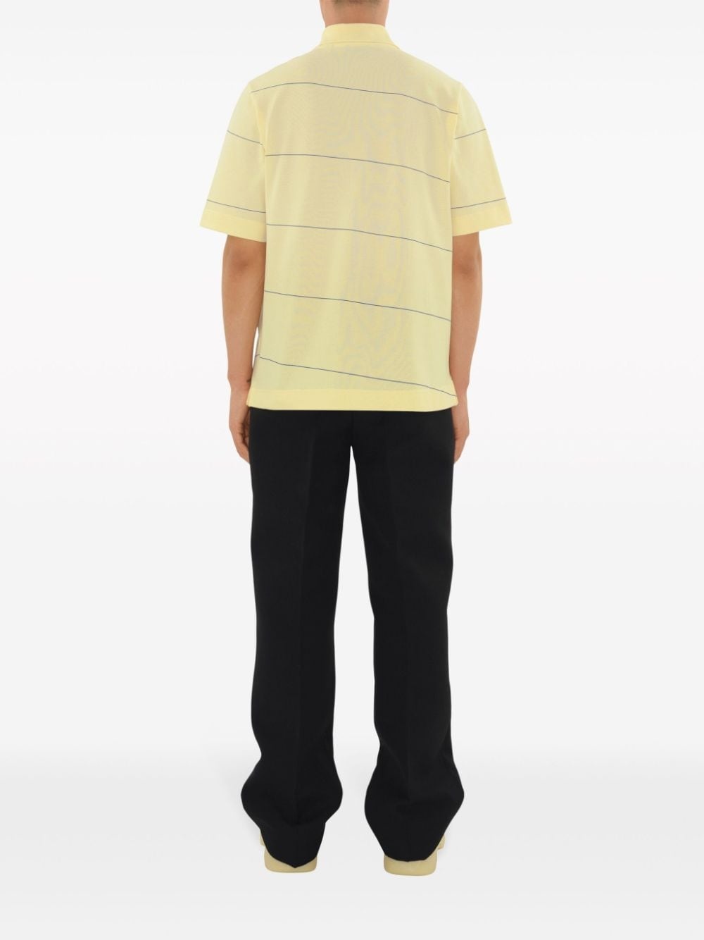 logo-embroidered cotton polo shirt - 4