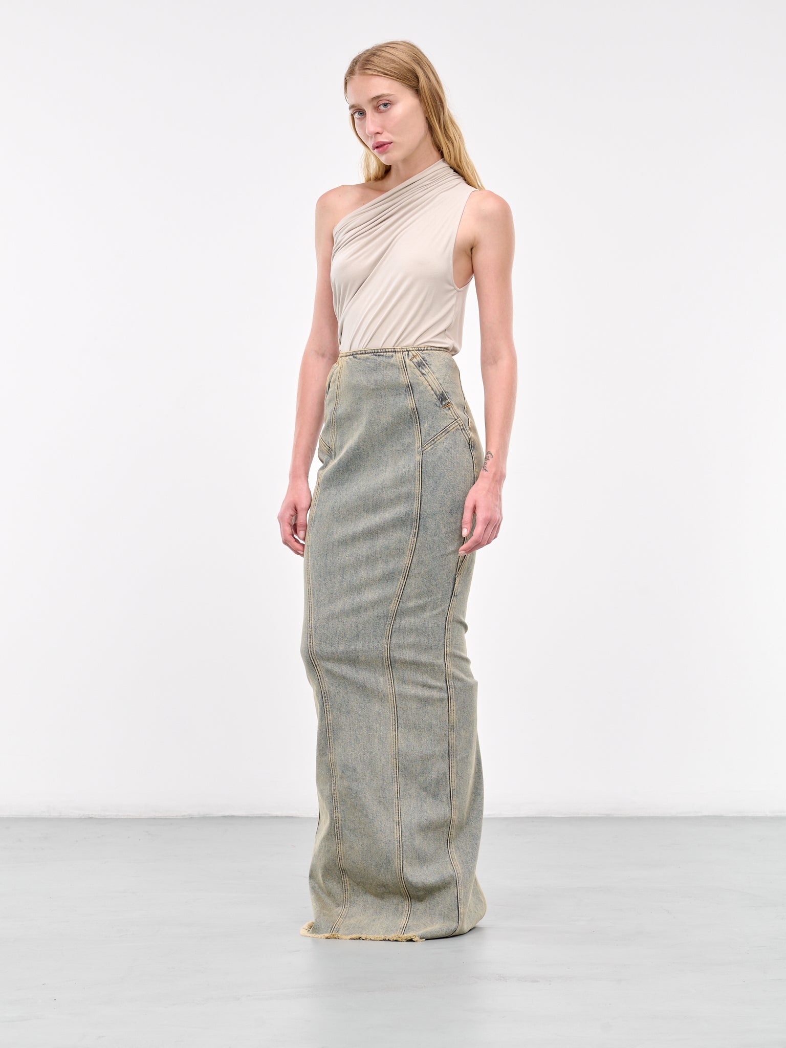 Channel Denim Skirt - 6