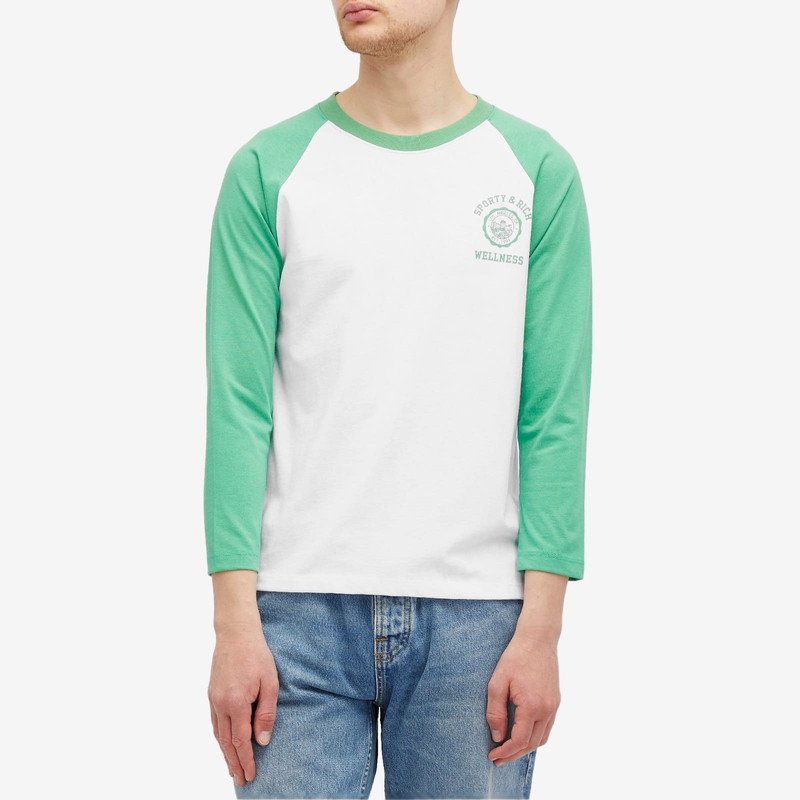Sporty & Rich Sporty & Rich Emblem Baseball T-Shirt outlook