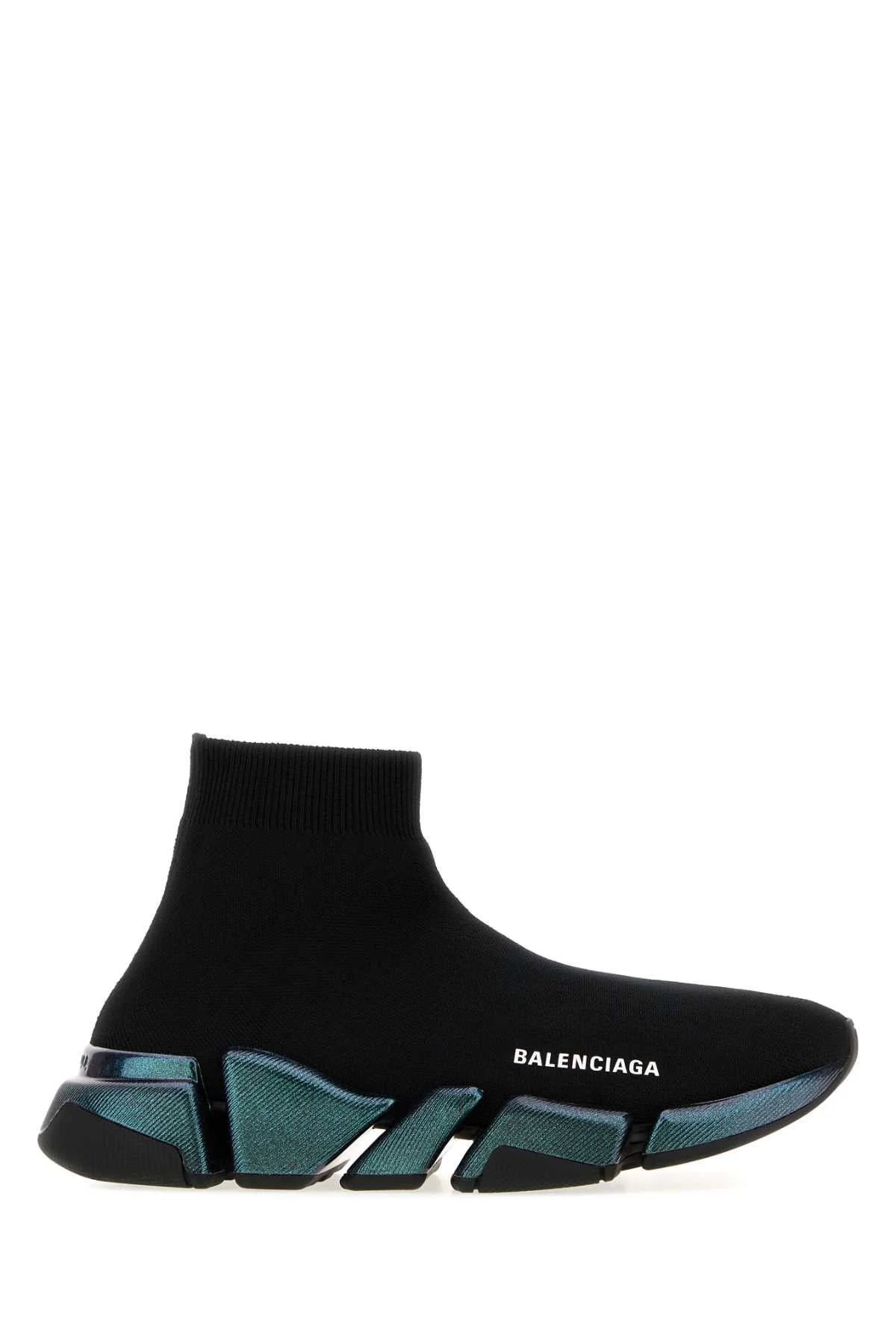 Balenciaga Women Black Stretch Fabric Speed 2.0 Sneakers - 1