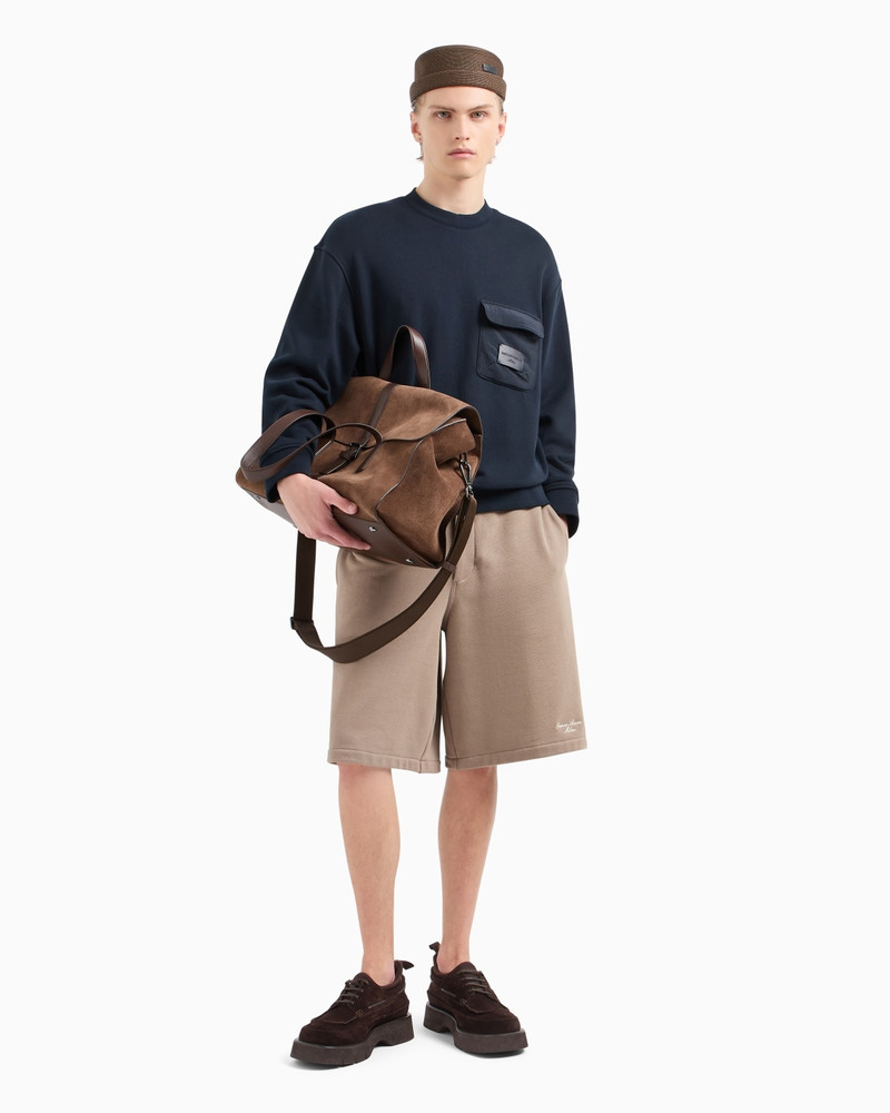 EMPORIO ARMANI FRENCH TERRY JERSEY BERMUDA SHORTS WITH LOGO EMBROIDERY outlook