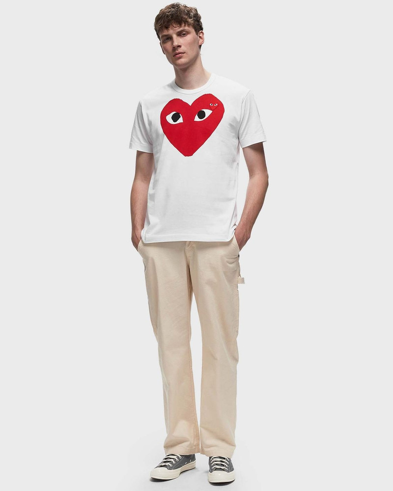 Comme des Garçons PLAY T-SHIRT RED EMBLEM KNIT outlook