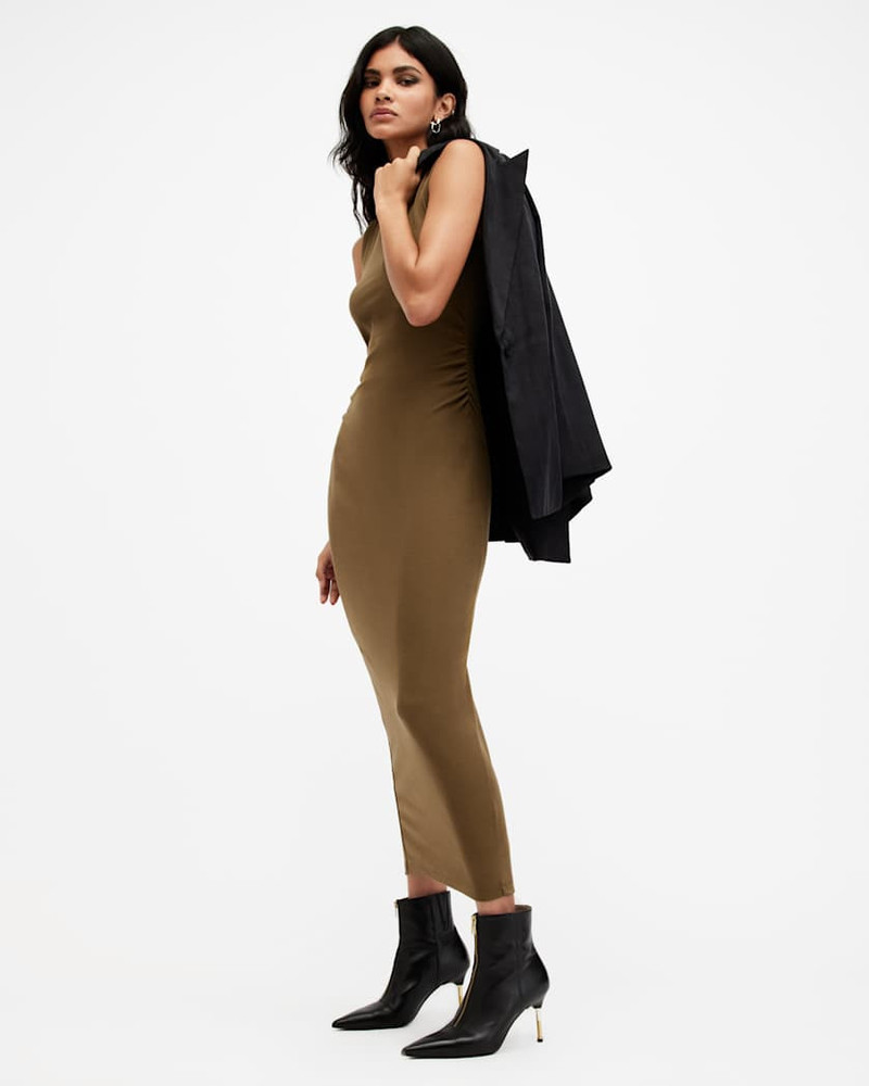 KATARINA BOAT NECK BODYCON FIT MAXI DRESS 4