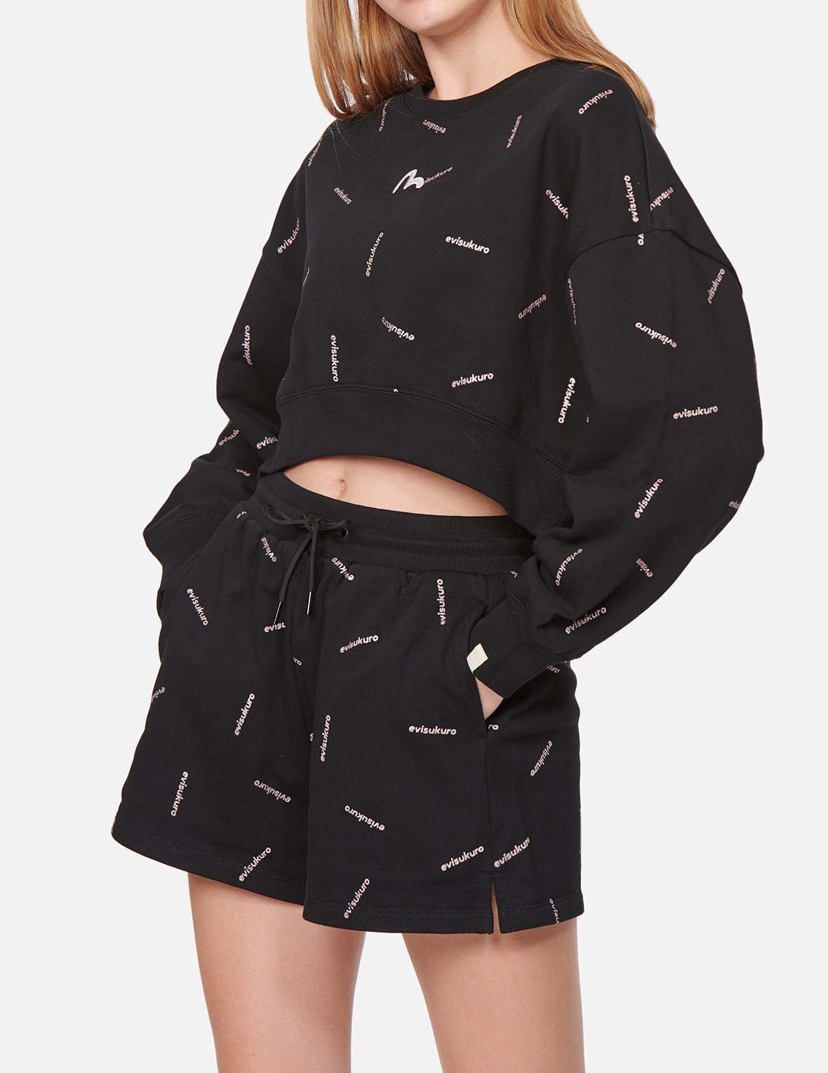 Allover Logo Glitter Print Sweatshirt - 3