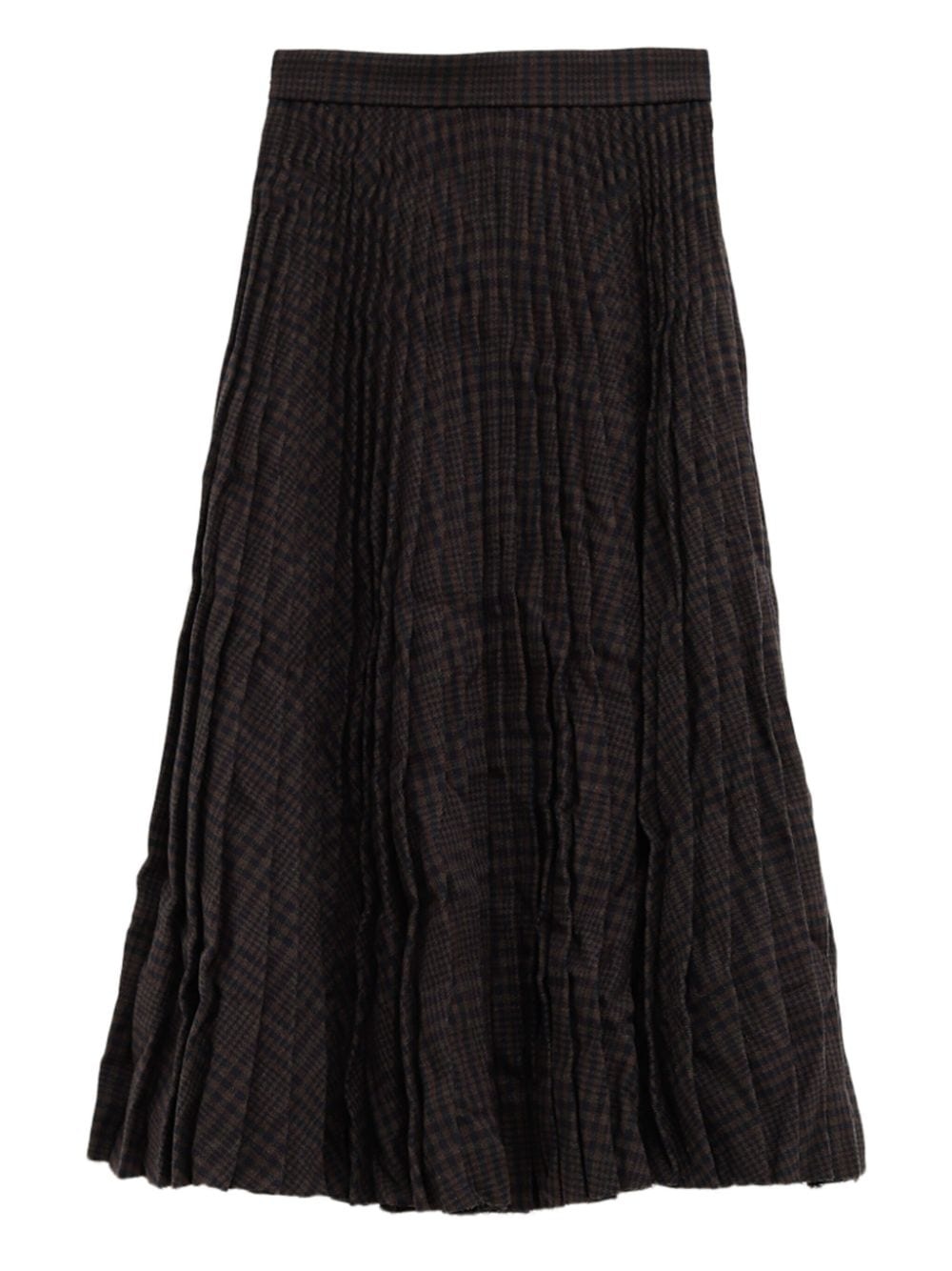 crinkled pleated midi skirt - 2