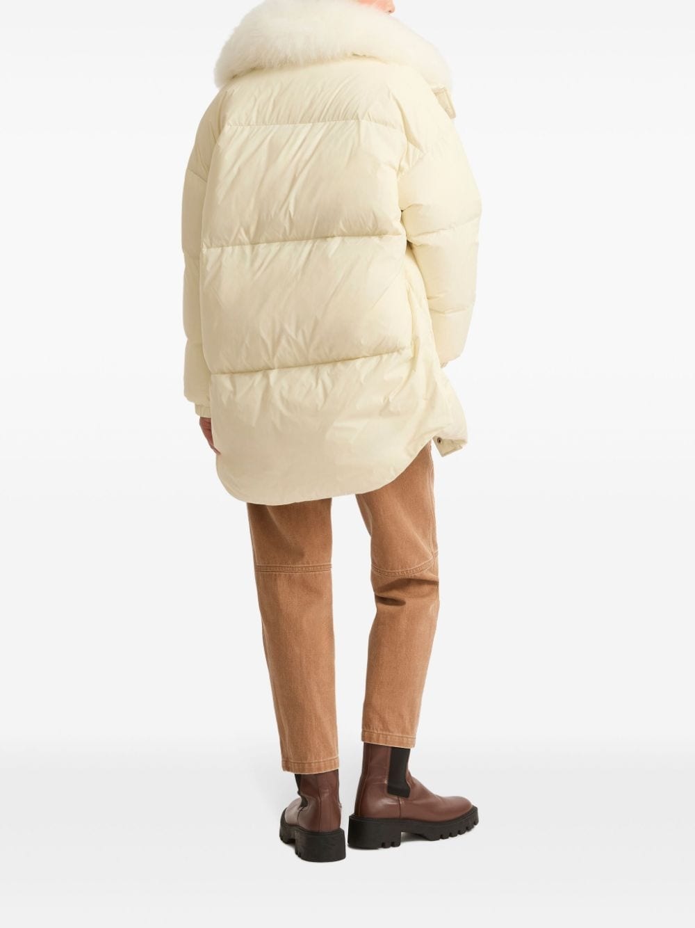 padded-design coat - 3
