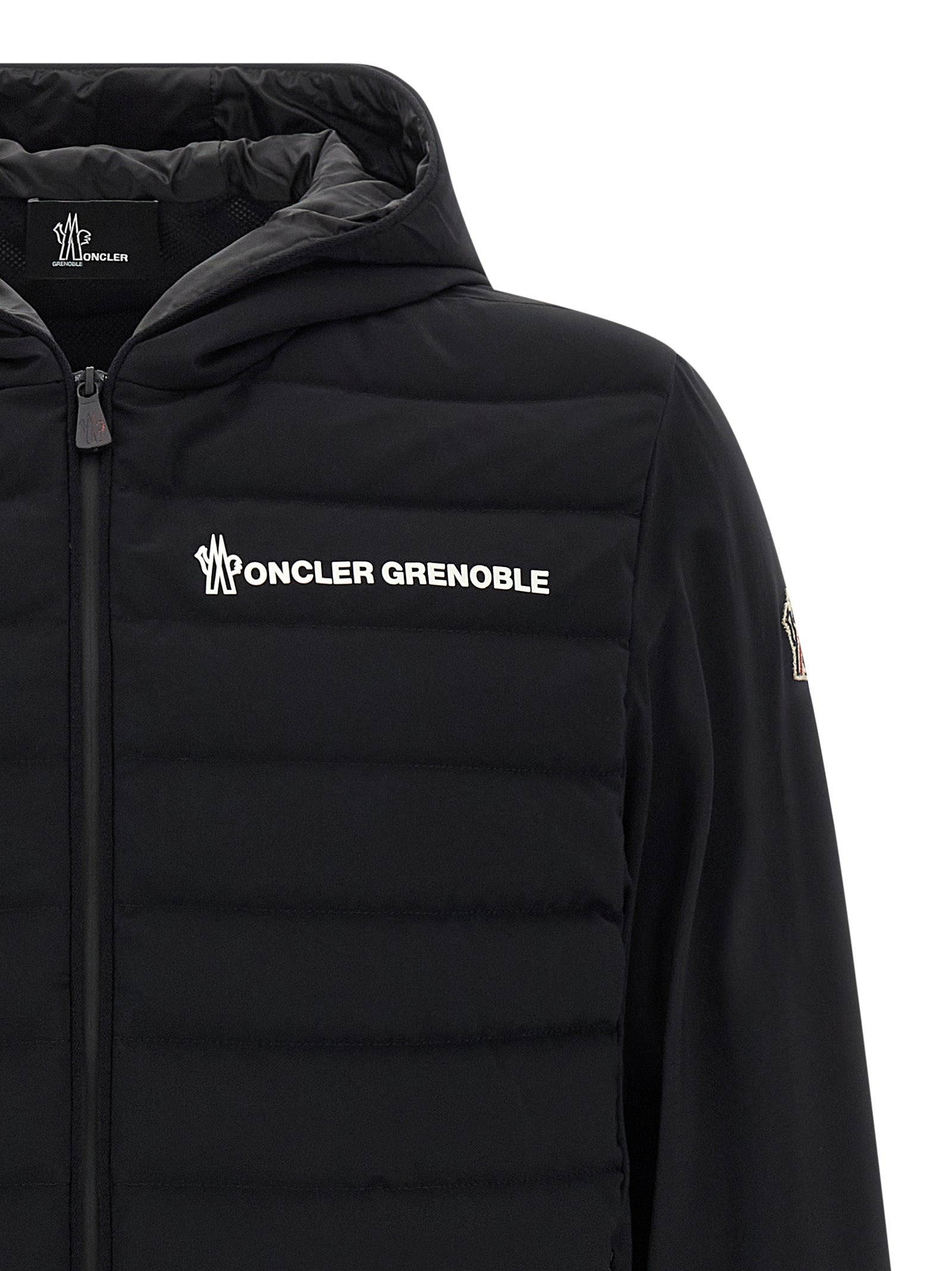 Silicone Logo Jacket Puffer Jackets Black - 3