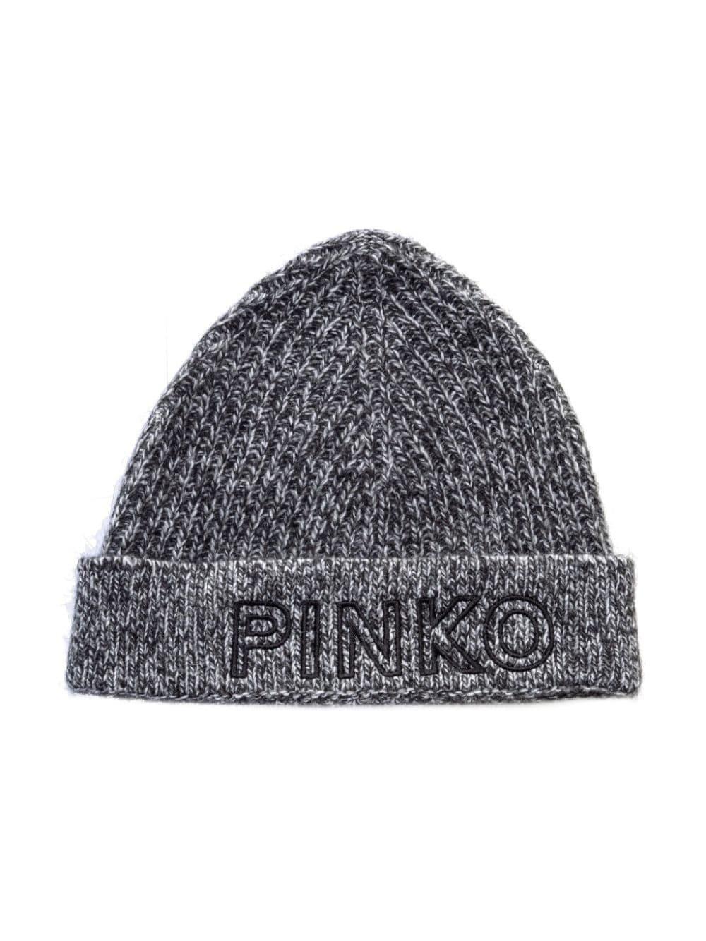embroidered-logo wool beanie - 3