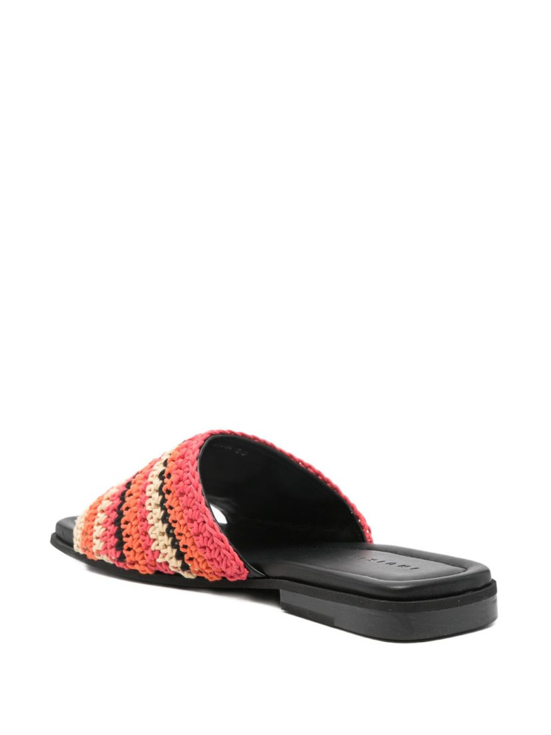 striped crochet flat sandals 3