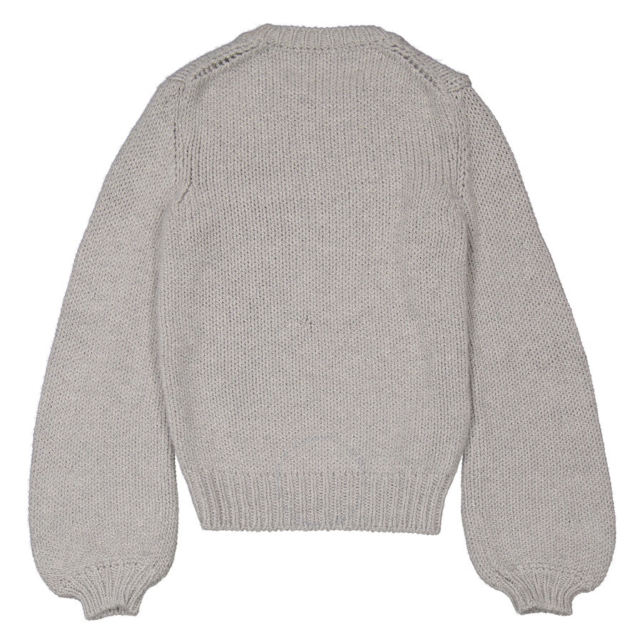 Chloe Ladies Shadow Grey Ribbed Cashmere Sweater, Size X-Small - 6