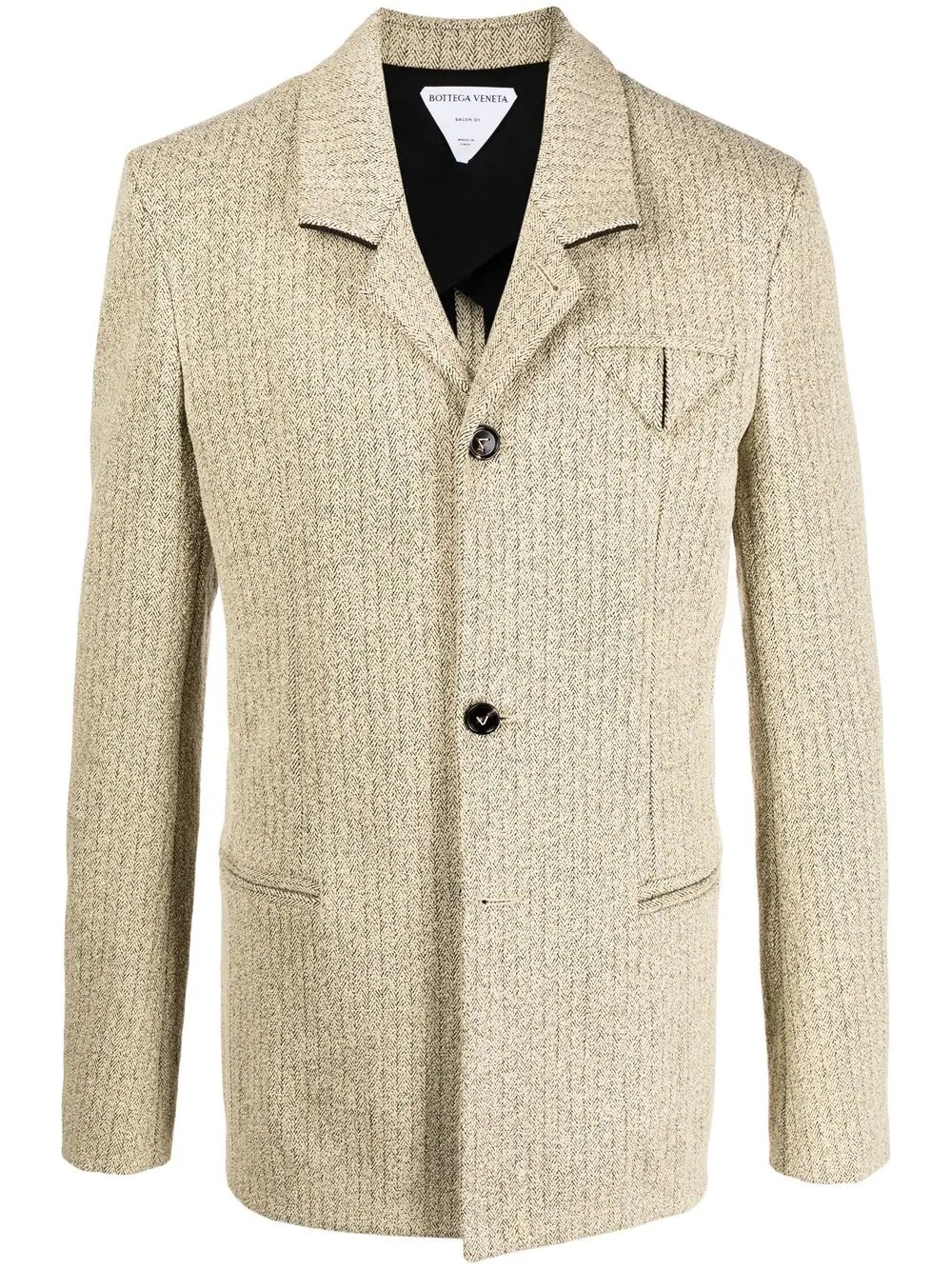 notched-lapel single-breasted coat - 1