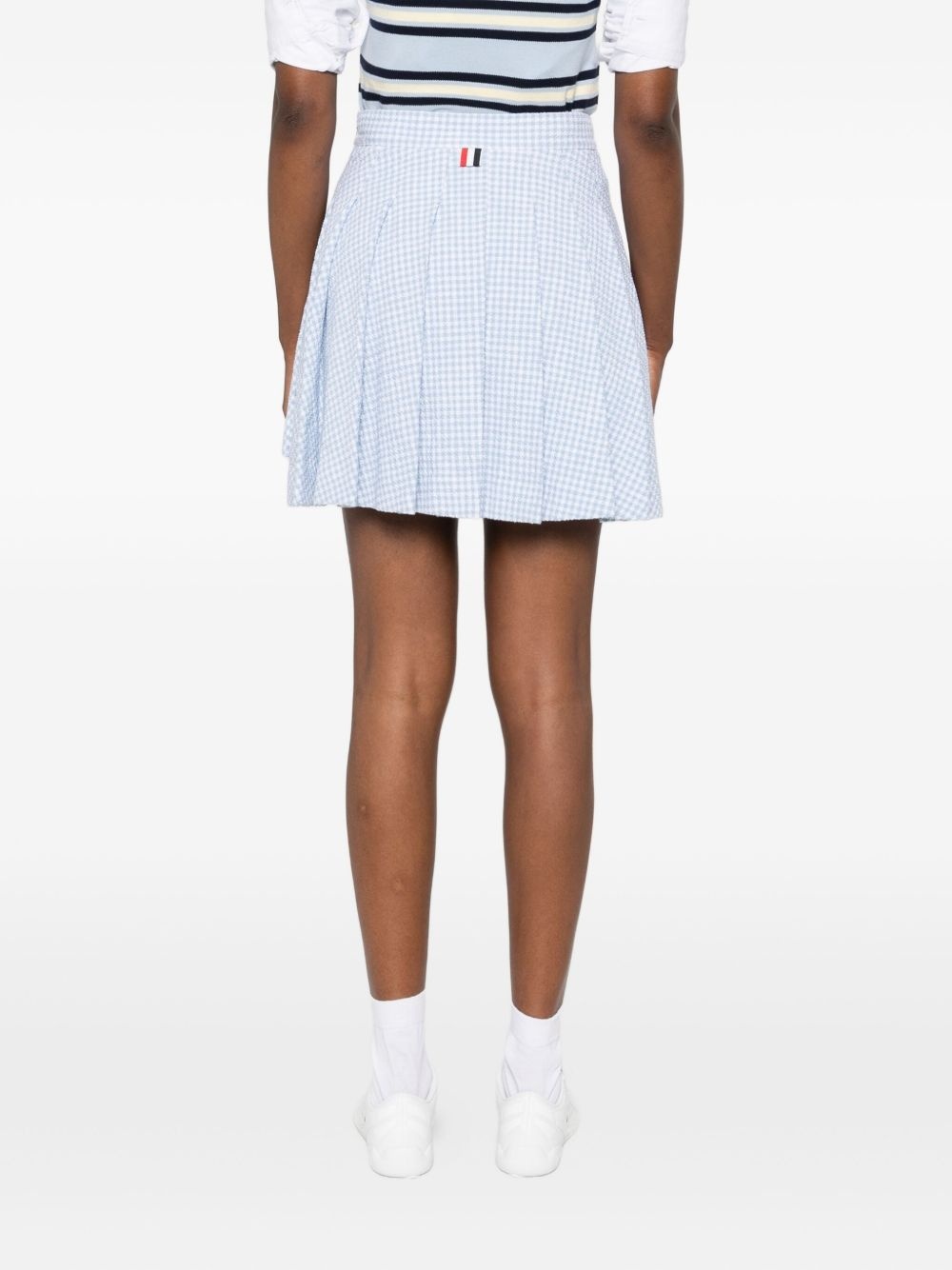 pleated checked mini skirt - 4