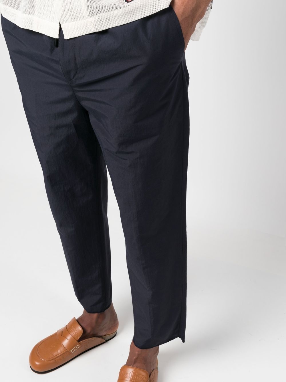 drawstring-waistband trousers - 5