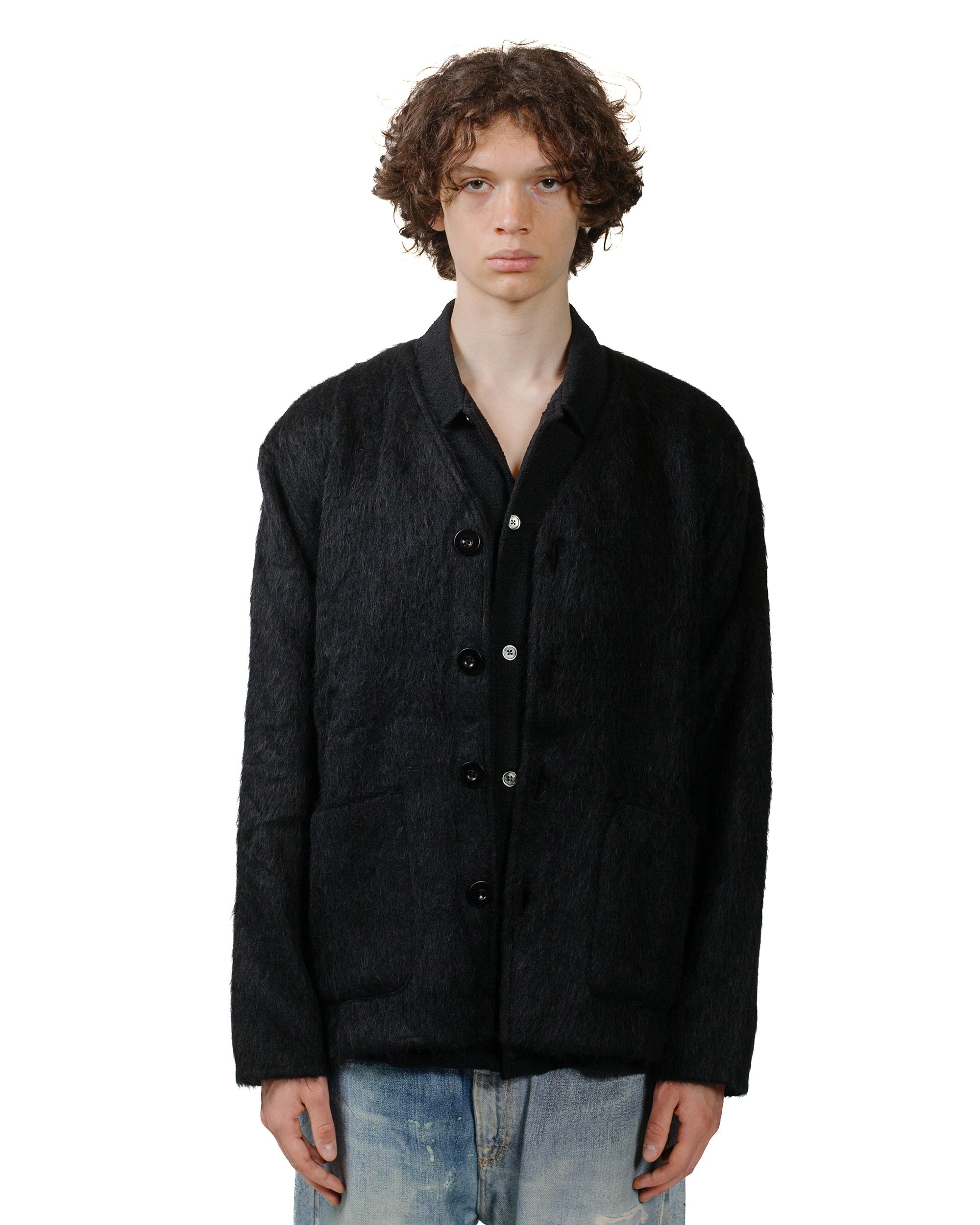 Cardigan Black Mohair - 2