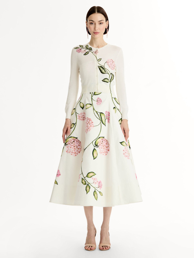 PORCELAIN FLOWER THREADWORK CROPPED CARDIGAN 3
