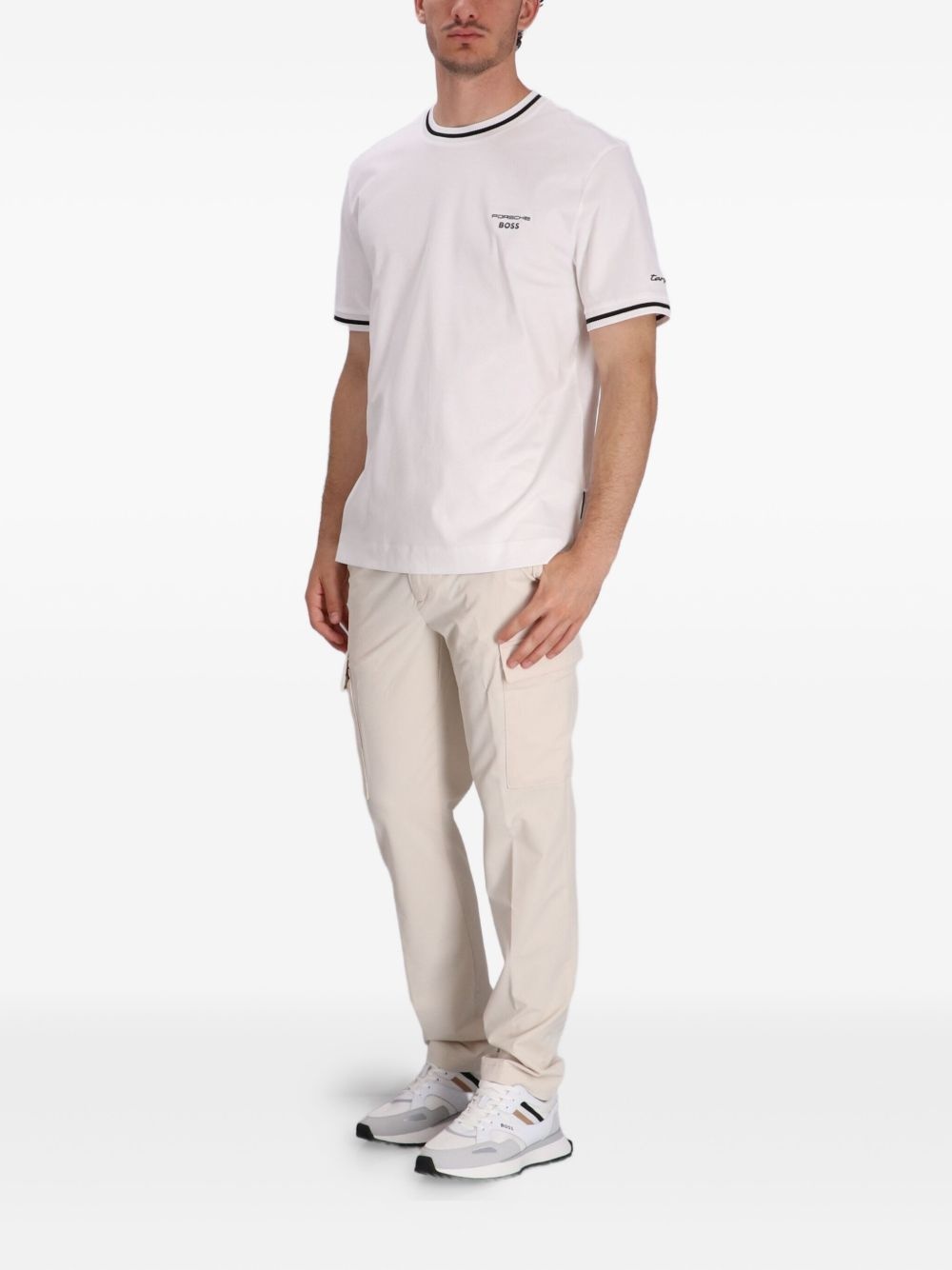 x Porsche contrast-trim T-shirt - 2