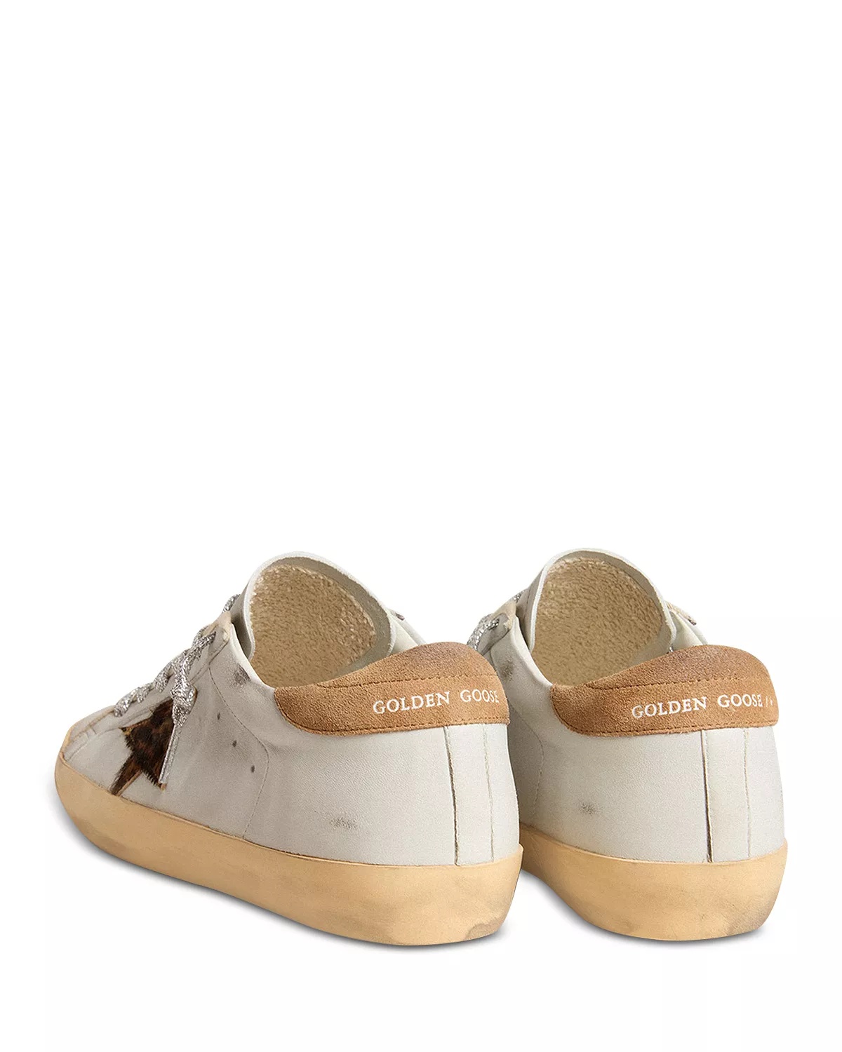 Women's Super Star Leopard Print Calf Hair Sneakers - 3