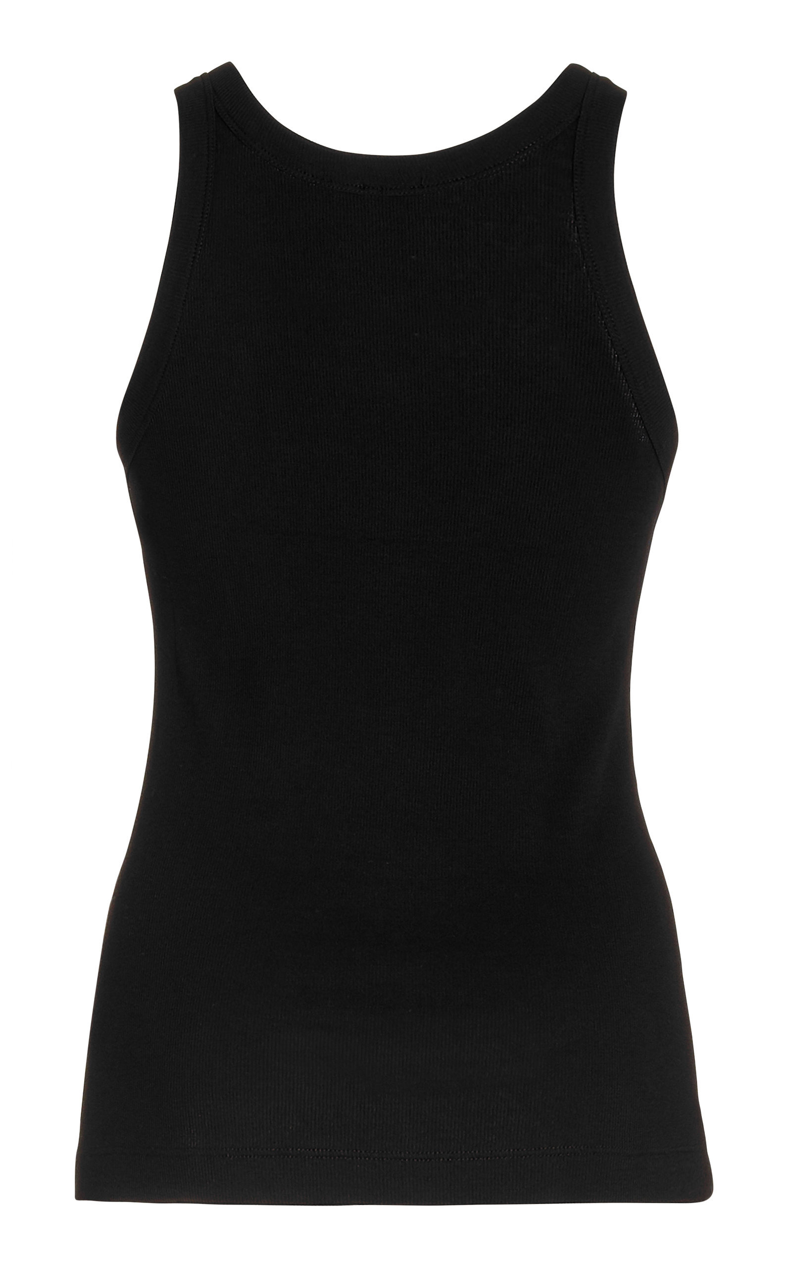Espera Ribbed Stretch Cotton-Blend Top black - 5