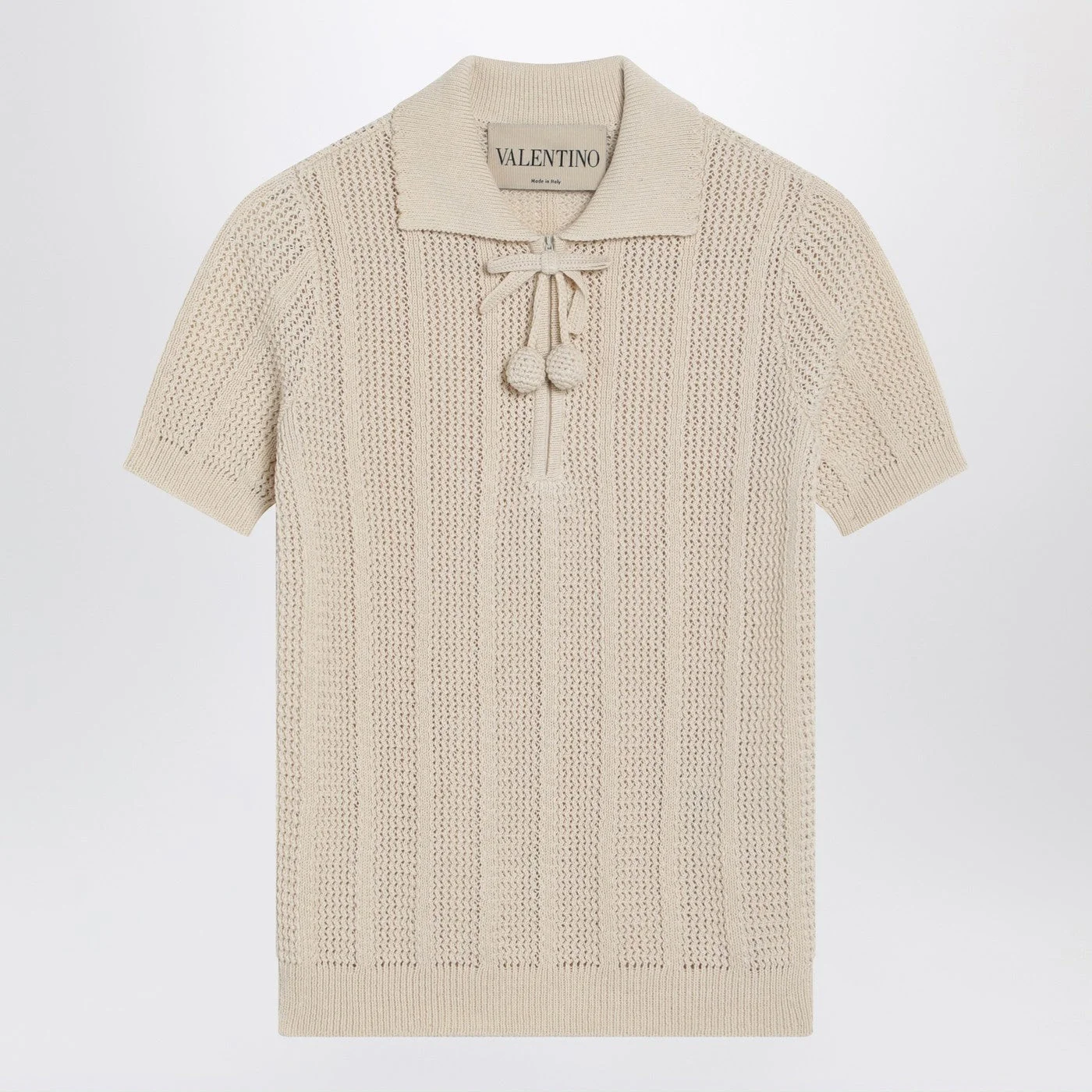 Valentino Ivory Cotton Knit Polo Shirt Women - 1