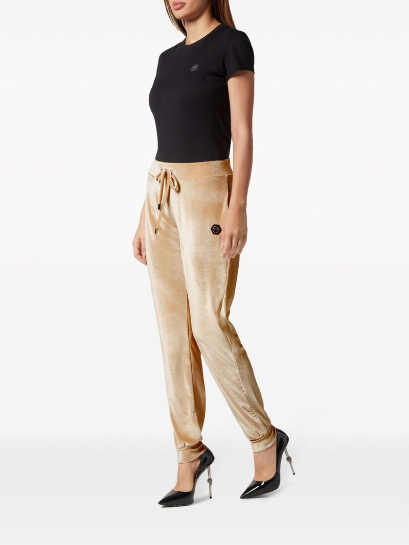 PHILIPP PLEIN Gothic Plein velour track pants outlook