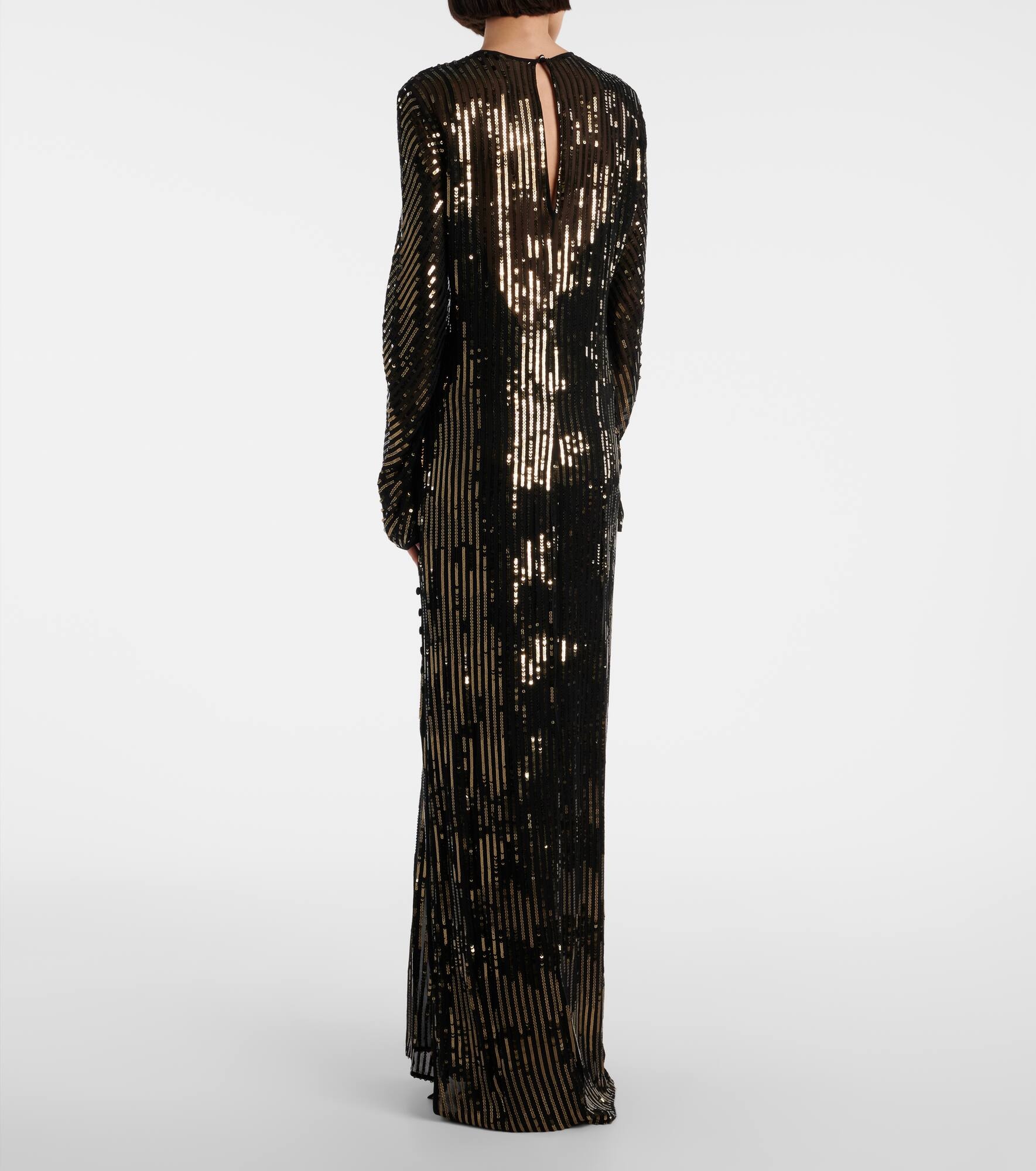 Sequined silk gown - 3